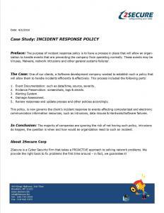 Incident Response Policy 1